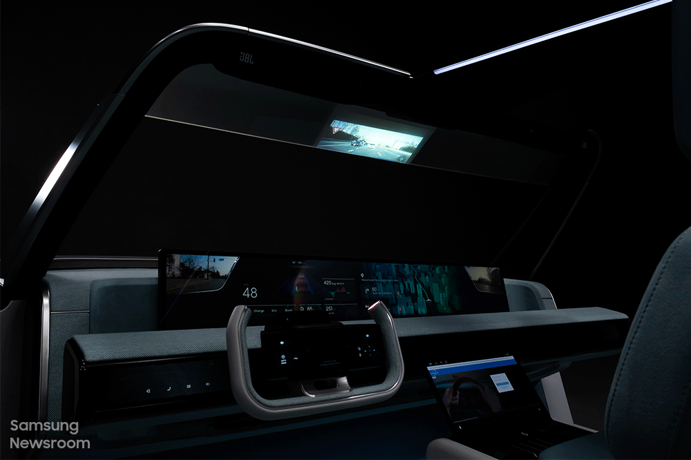 플로팅 윈도우(Floating window)를 통해 다양한 주행 정보를 운전자에게 전달할 수 있다