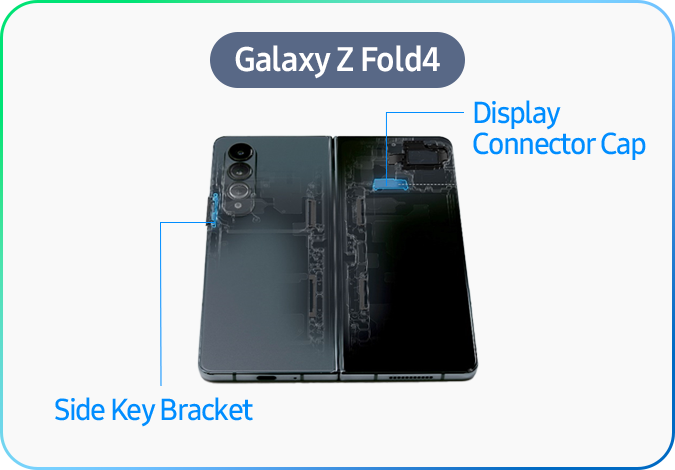 Galaxy Z Fold4 - Side key bracket, Display Connector Cap