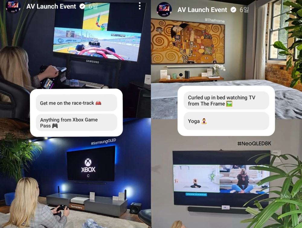 ▲ Samsung Electronics Australia compartió contenidos interactivos en sus canales de redes sociales que reflejaban las demostraciones del evento.