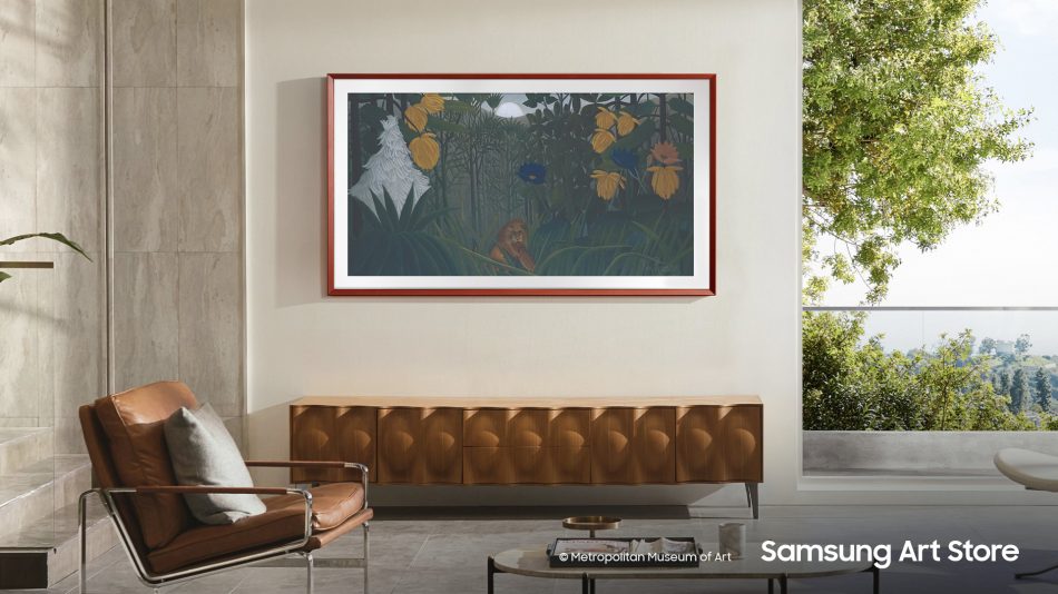 Henri Rousseau Repast of the Lion shown on The Frame by Samsung