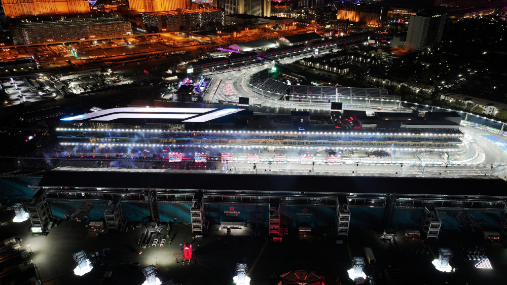 삼성 스마트 LED 사이니지를 공급한 포뮬러 원 라스베이거스 그랑프리 2023(Formula 1 Las Vegas Grand Prix 2023)'의 전경