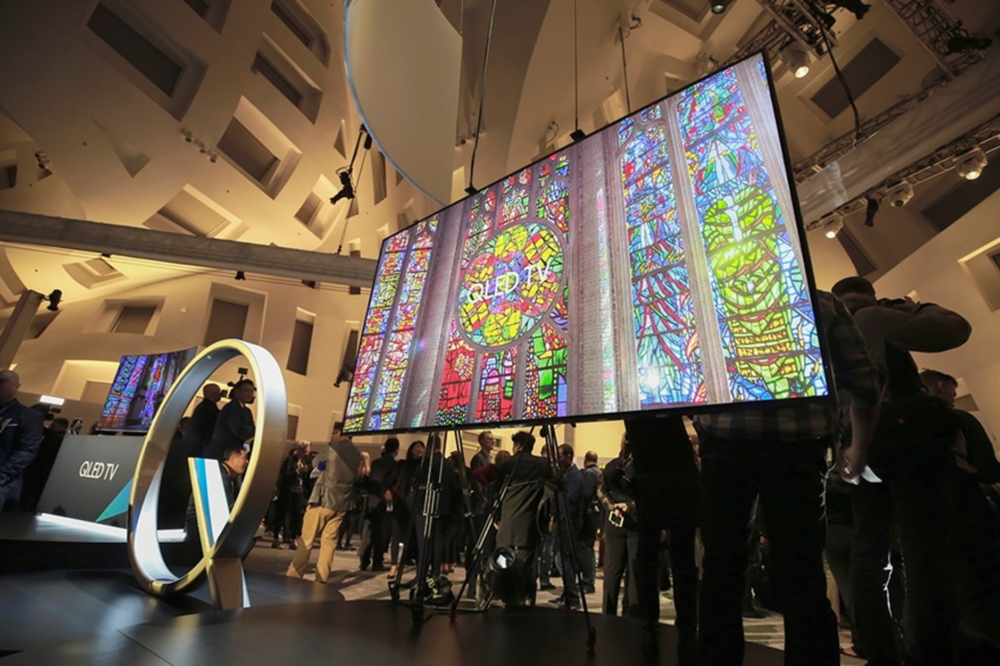 Samsung’s QLED TV, first introduced at CES 2017
